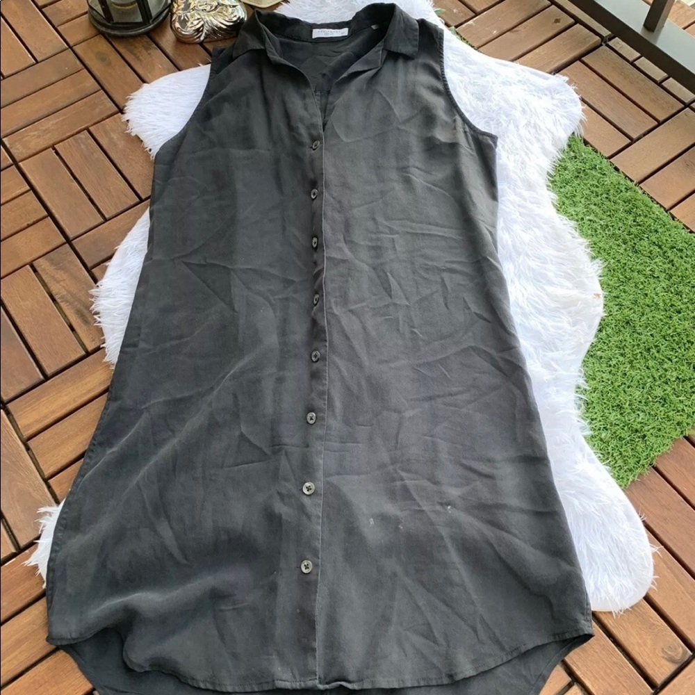 Equipment Black silk shift dress